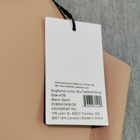 Knix Wing Woman Contour Bra Size 40B Warm Sand Wireless T Shirt Adjustable NWT - Picture 6 of 16